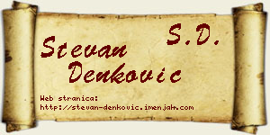 Stevan Denković vizit kartica